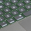 Gennemsigtigt/grøn tastatur cover – 16" MacBook TB Pro 2019 | 13" MacBook TB Pro 2020/2022 M1-M2